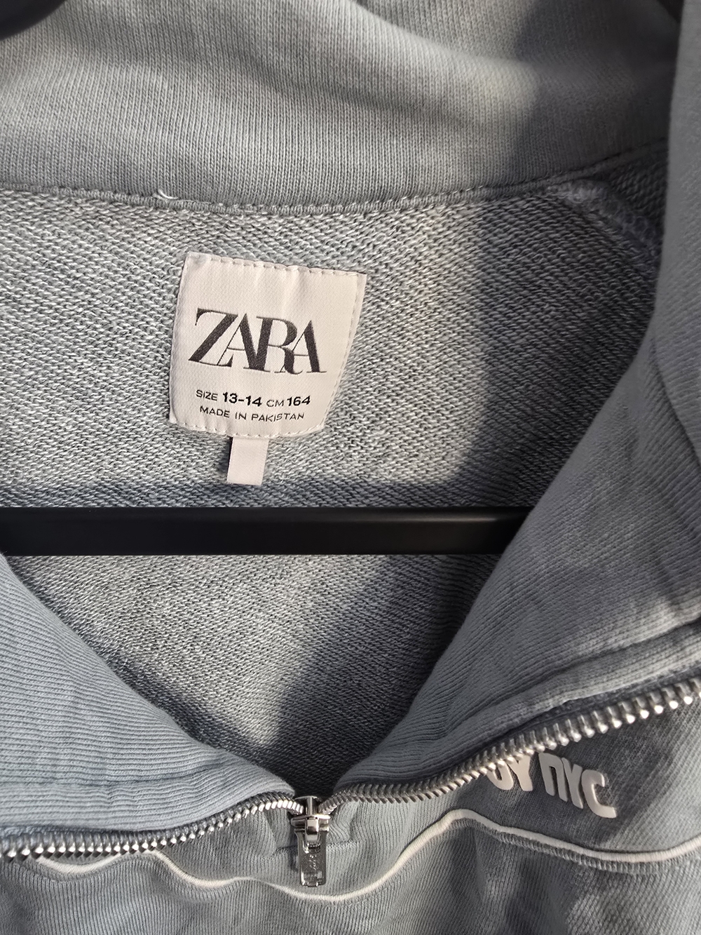 ZARA Light Blue Women's Jacket with Zip